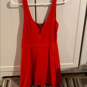 Red short cotton Express dress!